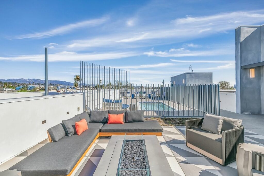 rooftop lounge with a view